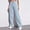 Light blue, variant on ZJXFGS Women's Casual High Waisted Jeans Stretch Button Wide Leg Loose Denim Pants with Pockets Black L