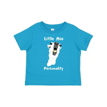 

Inktastic Little Miss Personality Goofy White Llama Girls Toddler T-Shirt