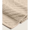 thumbnail image 3 of Koza Home Likya 100% Cotton Jacquard Border Herringbone 4-Piece Face Dowry Towel Set 1025A Standard, 3 of 6