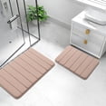 thumbnail image 5 of Hengbo Memory Foam Bathroom Rug Set 2 Piece 16x24 and 20 x 32 inch Bathroom Mats and Rugs Sets for Washroom Toilet Camel, 5 of 6