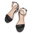 thumbnail image 2 of LuckLilac Women's Round Open Toe Sandals Chunky Low Heel Ankle Strap Heels Casual Daily Office Wedding Shoes, 2 of 5