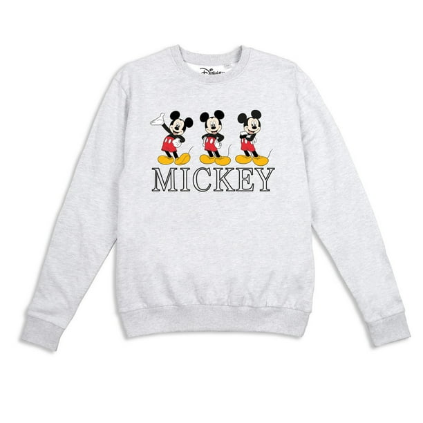 Sweatshirt with Printed Design - White/Mickey Mouse - Ladies