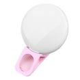 thumbnail image 1 of Lámpara LED portátil para selfies con anillo, mini luz de relleno universal con clip para teléfono móvil y portátil (rosa), 1 of 7