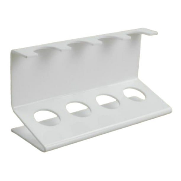 Soporte para cubiertos de acrílico con 4 ranuras, estable, suave y elegante, para exhibir cucharas de comedor. Blanco lechoso