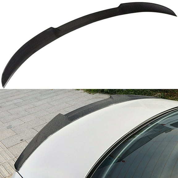 ECCPP M4 Style Rear Trunk Spoiler Wing Carbon Fiber fit for 2005-2012 for BMW E90 3 Series Sedan Spoiler Wing Glossy Black Rear Trunk Lip Spoiler