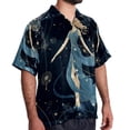 thumbnail image 2 of Virgo Constellation Men's Casual Spread Collar Hawaiian Short Sleeve Button Down Summer Beach Tops, 2 of 6