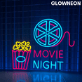 thumbnail image 3 of Glowneon Movie Night Neon Sign, Movie Theatre Wall Art Led Light, 3 of 4
