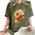 thumbnail image 5 of Drses Cute Spring Tshirt Oversized Floral Graphic Tees Vintage Wildflower Shirt Womens Boho Hiking T Shirt Summer Plant Tops, 5 of 6