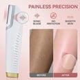 thumbnail image 4 of Dermaplane Razor for Women Face, Facial Hair Remover with 7 Replaceable Blades for Anti-Aging - Rechargeable - LED Light - 3 Speeds, Ergonomic Handle Face Dermaplaning Tool, White, 4 of 9
