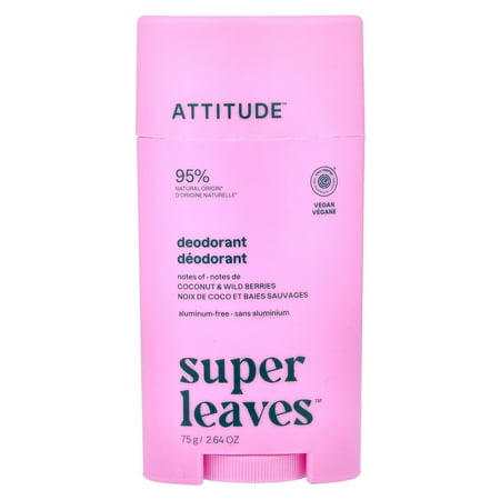 ATTITUDE Super Leaves™, Deodorant Stick, Coconut & Wild Berries, 2.64 oz (75 g)