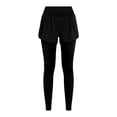 thumbnail image 5 of QHFBli Women's 2 in 1 Yoga Leggings with Shorts High Waist Tummy Control Side Pockets for Outdoor Exercise Leggings, 5 of 5