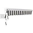 thumbnail image 6 of Awntech 24' x 10' Destin Left Motorized Patio Retractable Awning, Black/White Stripe, 6 of 7