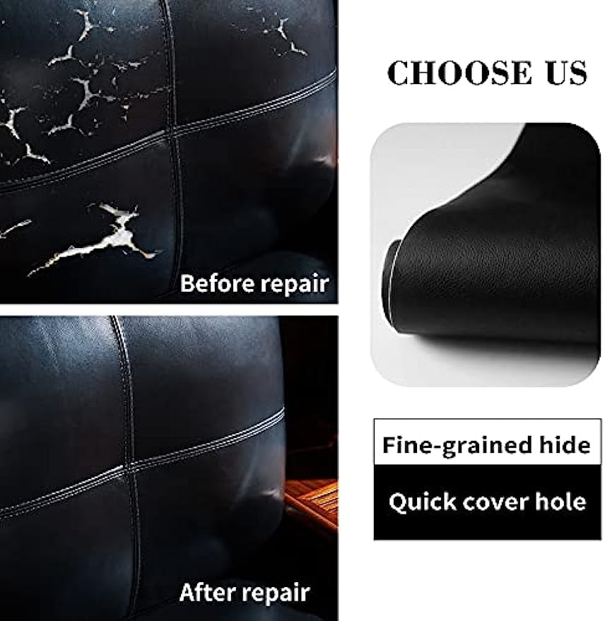 Leather Repair Patch, 17X79 Inch Self Adhesive Leather Repair, Large Leather Repair Tape for Couches, Furniture, Car Seats, Cabinets, Wall, Handbags