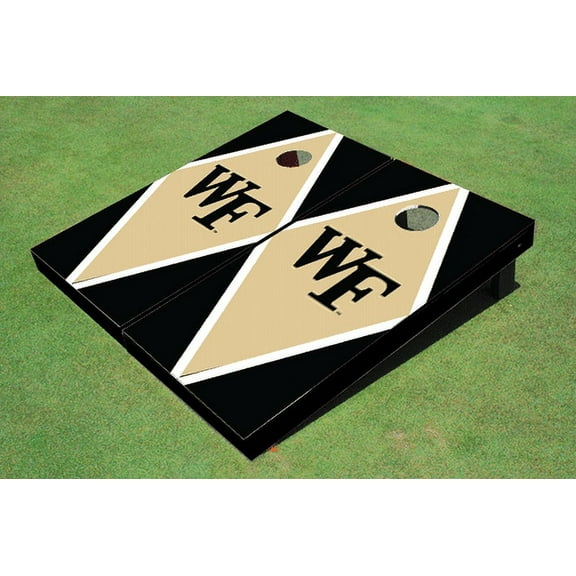 Wake Forest University Gold And Black Matching Diamond Cornhole Boards