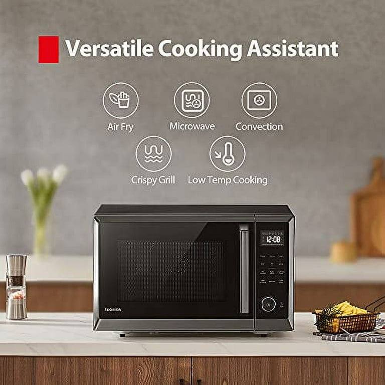 Toshiba 1.0 Cu. ft 8-in-1 Air Fryer Microwave Oven Combo, 1000 Watts, Black Stainless Steel, ML2-EC10SA(BS) Toshiba 1.0 Cu. ft 8-in-1 Air Fryer Microwave Oven Combo, 1000 Watts, Black Stainless Steel, ML2-EC10SA(BS)