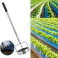 thumbnail image 2 of ETHKIA Agriculture Plastic Mulch Film Punch Hole Tool with Retractable Handle, Multipurpose Bulb Planter Sod Remover for Greenhouse Planting, Lawn Care and Garden Work (29.53''x2.95'') White, 2 of 6