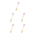 thumbnail image 1 of Transemion 1/2/3/5 Cartoon Adorable Restaurant Hotel Tableware Portable Washable Stainless Steel Stirring Mixing Dinnerware Cake Flatware Candy Fork Pink 5PCS, 1 of 6