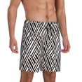 thumbnail image 2 of Fotbe Black White Stripes Pantalones Cortos de Pijama para Hombre, Ropa de Dormir, Pantalones de Pijama Cortos para Hombre-Medium, 2 of 6