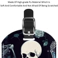 thumbnail image 4 of Square 2Pack PU Leather Skeleton Cruise Luggage Tag with Privacy Cover and Name ID Tag for Travel Handbags Backpacks Luggage Tags, 4 of 6