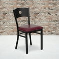 thumbnail image 2 of Flash Furniture HERCULES Series Black Circle Back Metal Restaurant Chair - Burgundy Vinyl Seat, 2 of 7
