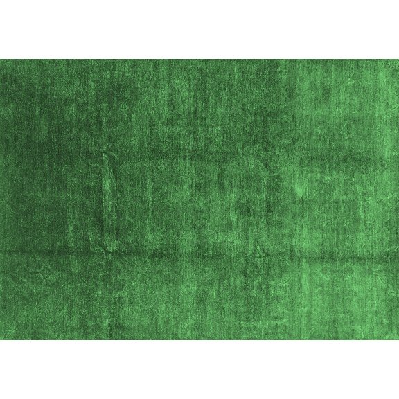 Ahgly Company Indoor Rectangle Oriental Emerald Green Industrial Area Rugs, 5' x 7'