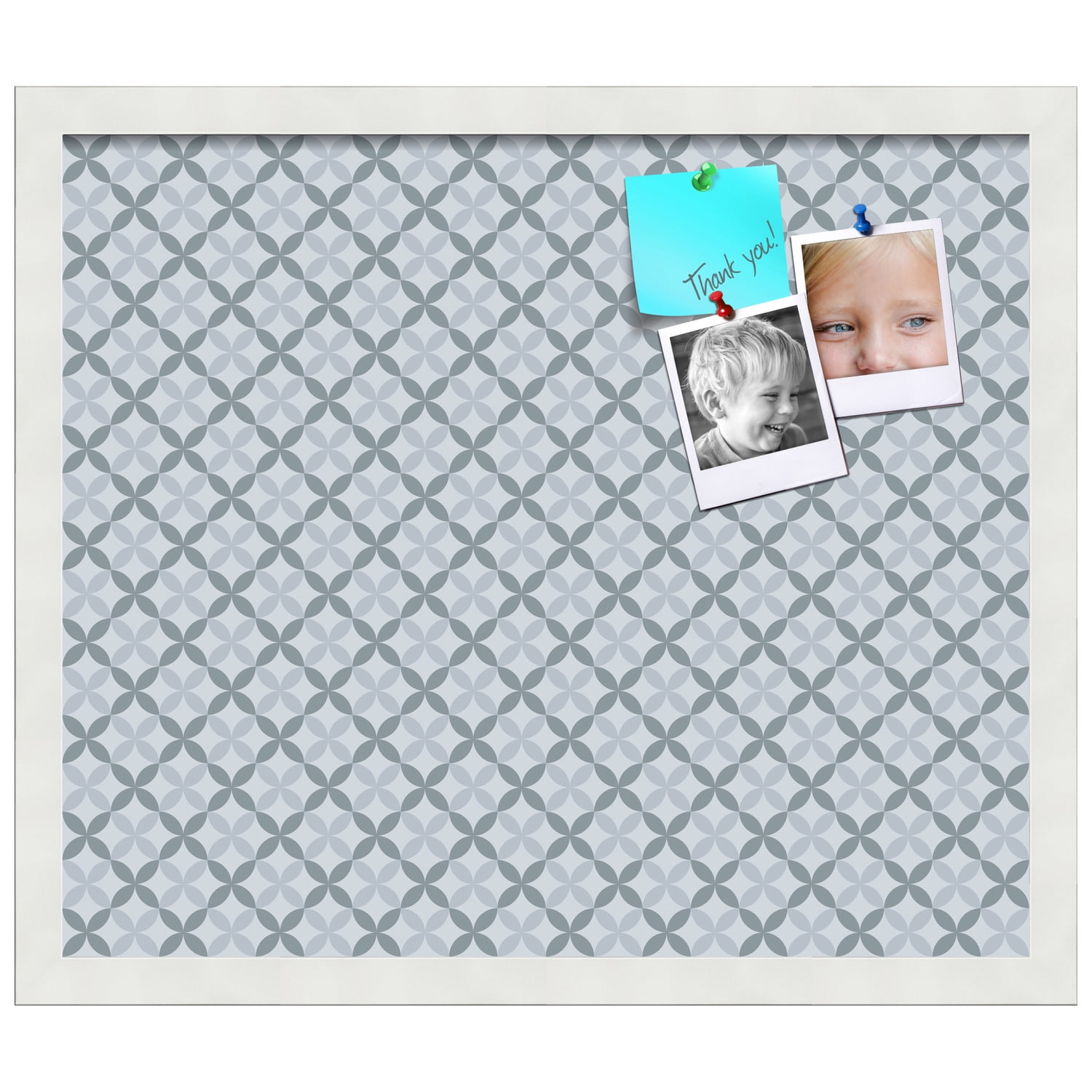 PinPix 20x17 Custom Cork Bulletin Board Blue Diamond Poster Board Has a Fabric Style Canvas Finish, Framed in Blue Diamond, by ArtToFrames (PinPix-222)