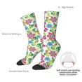 thumbnail image 4 of Fotbe Vector Mexican Otomi Style Bright Pattern Long Socks for Men & Women – Breathable & Stretchy Compression Socks, Ideal for Running, Travel, and Everyday Wear Size 5-11, 4 of 6