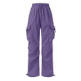 thumbnail image 3 of Cargo Pants Boys Boys Jogger Pants High Waisted Wide Leg with Pocket Loose Fit Sweat Pants for Boys Casual Boys Cargo Shorts Size 11-12 Years, 3 of 9