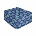 thumbnail image 1 of Clouds Rectangle Pouf, Monochrome Cloudscape with Rain Droplets Gloomy Weather, Under Desk Foot Stool for Living Room Office Ottoman with Cover, 25", Indigo Sky Blue, by Ambesonne, 1 of 4