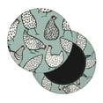 thumbnail image 2 of Bingfone14 Inch Padded Round Bar Stool Cover Cushion With Elastic Fabric Round Chair Seat - Hand Drawn Chickens, 2 of 7