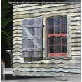 thumbnail image 4 of Ambesonne Country Shower Curtain, Village Cottage Shutter, 69"Wx84"L, Red Brown, 4 of 5