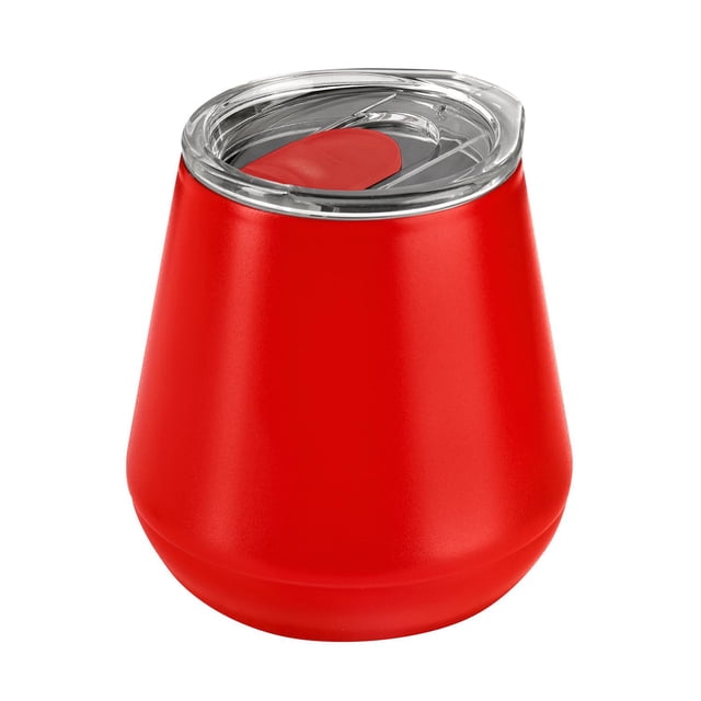 Termo de acero inoxidable tapa push acabado rugoso-gout rojo 9.6 x 10