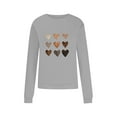 thumbnail image 5 of Aboser Valentine Shirt for Women Crewneck Shirts Casual Love Heart Graphic Tees Loose Long Sleeve Pullover Tops Fashion Holiday Tshirt, 5 of 6