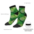 thumbnail image 6 of Pofeuu Green Flower Print 30cm Socks, Adult Running Hiking Socks for Youth and Adult, 6 of 7