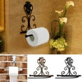 thumbnail image 4 of Bathroom Metal Paper Roll Holder Wall Tissue Rack Toilet Storage Shelf Decor, 4 of 6