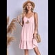 thumbnail image 4 of Vestido de Verano para Mujer 2025, Sin Mangas, con Tirantes Finos y Cuello en V, Informal, Estilo Swing. Rosa XL, 4 of 7