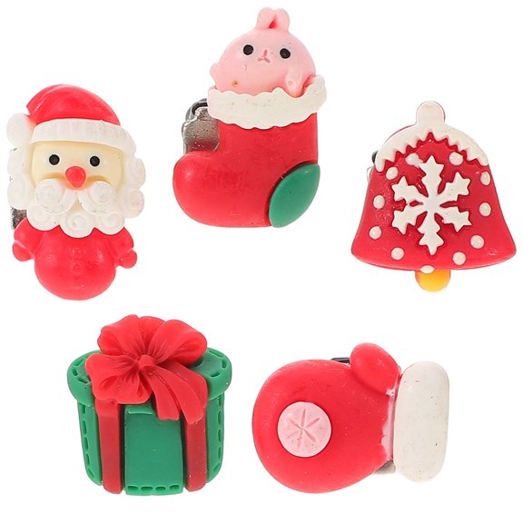 GOOHOCHY 5 clips para ventilación de coche, adornos navideños, bonitos clips ambientadores, instalación sencilla.