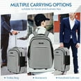 thumbnail image 7 of Lychee Concealable Rolling Backpack-Adult Business Laptop Backpack with Wheels-20 inch Invisible Shoulder Strap Waterproof Backpack with Roller-Suitcase Travel Bag, Grey, 7 of 7