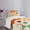 thumbnail image 5 of Ambesonne Party Quilted Bedspread Set 2 Pcs, World Happy Birthday, Twin Size, Pale Vermilion and Green, 5 of 6