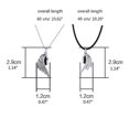thumbnail image 4 of Collar de pareja de amor a larga distancia con alas de ángel y diablo para novia --- Código de producto 42945, 4 of 5