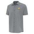 thumbnail image 2 of Men's-Antigua  Gray Chase Elliott Activate Woven Short Sleeve Button-Up Shirt, 2 of 3
