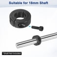 thumbnail image 4 of Uxcell 2-Pack Collarín de Eje de Corte Simple de 18mm de Agujero 36mm OD, Grosor de 13mm Abrazaderas de Eje de Acero 45 [Negro], 4 of 6