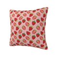 thumbnail image 2 of Wukai Strawberries Premium Polyester Fleece Pillow Covers with Hidden Zipper Closure,Luxuriously Soft and Durable-16"x16", 2 of 7