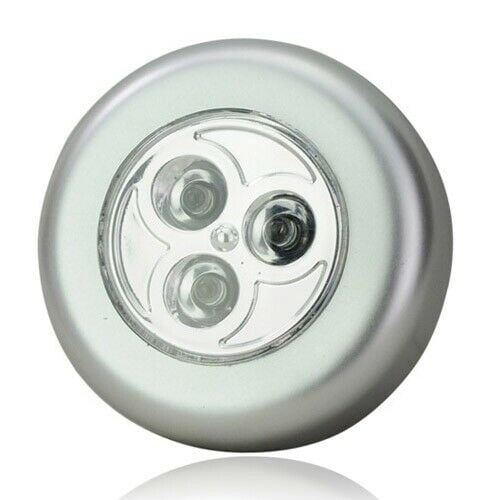 Self Stick n Click 3 LED Light Battery Operated Push On/Off Touch Safety Lights 