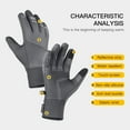 thumbnail image 3 of LAICAIW Gants Imperméables pour Hommes et Femmes, Gants d'Hiver Chauds avec Doigts Sensibles, pour Cyclisme, Course, Conduite, 3 of 7