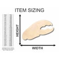 thumbnail image 2 of Unfinished Wood Lobster Claw Shape - Ocean - Nursery - Craft - up to 46" DIY 7" / 1/2", 2 of 3