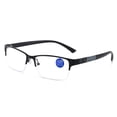 thumbnail image 3 of Gafas de lectura de media montura, gafas negras HD para hombres y mujeres mayores, antifatiga de moda, 3 of 4