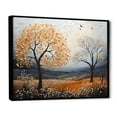 thumbnail image 2 of Designart Large Tree black framed wall art, Orange Tree Autumn Collage Acrylic I , Trees framed wall art decor, Orange Traditional black framed wall art, 32x16 inches black frame, 2 of 5