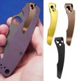 thumbnail image 5 of Titaniums Alloy Knifee Back Clip Pocket Clamps Folding Knifee Grip DIY Making Accessories Parts Rose Gold, 5 of 5