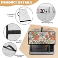 thumbnail image 6 of Renewold Toaster Oven Cover Stain-Resistant Air Fryer Smart Oven Protector with Storage Pockets Easy Clean Kitchen Appliance Accessories, 18.5 x 14.5 x 9 Inches, Floral Orange Blue, 6 of 7